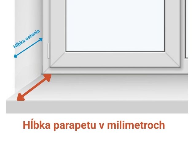 hlbka parapetu a ostenia
